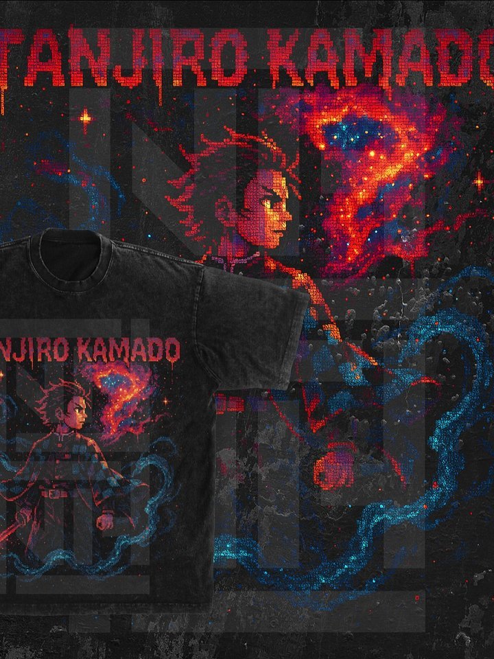 9-Piece Retro Pixel Art Demon Slayer PNG Pack product image (2)