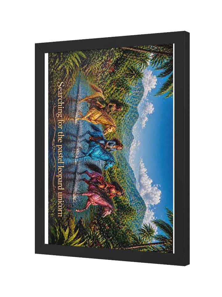 Pirate Unicorns - Searching for the Pastel Leopard Framed Poster product image (28)