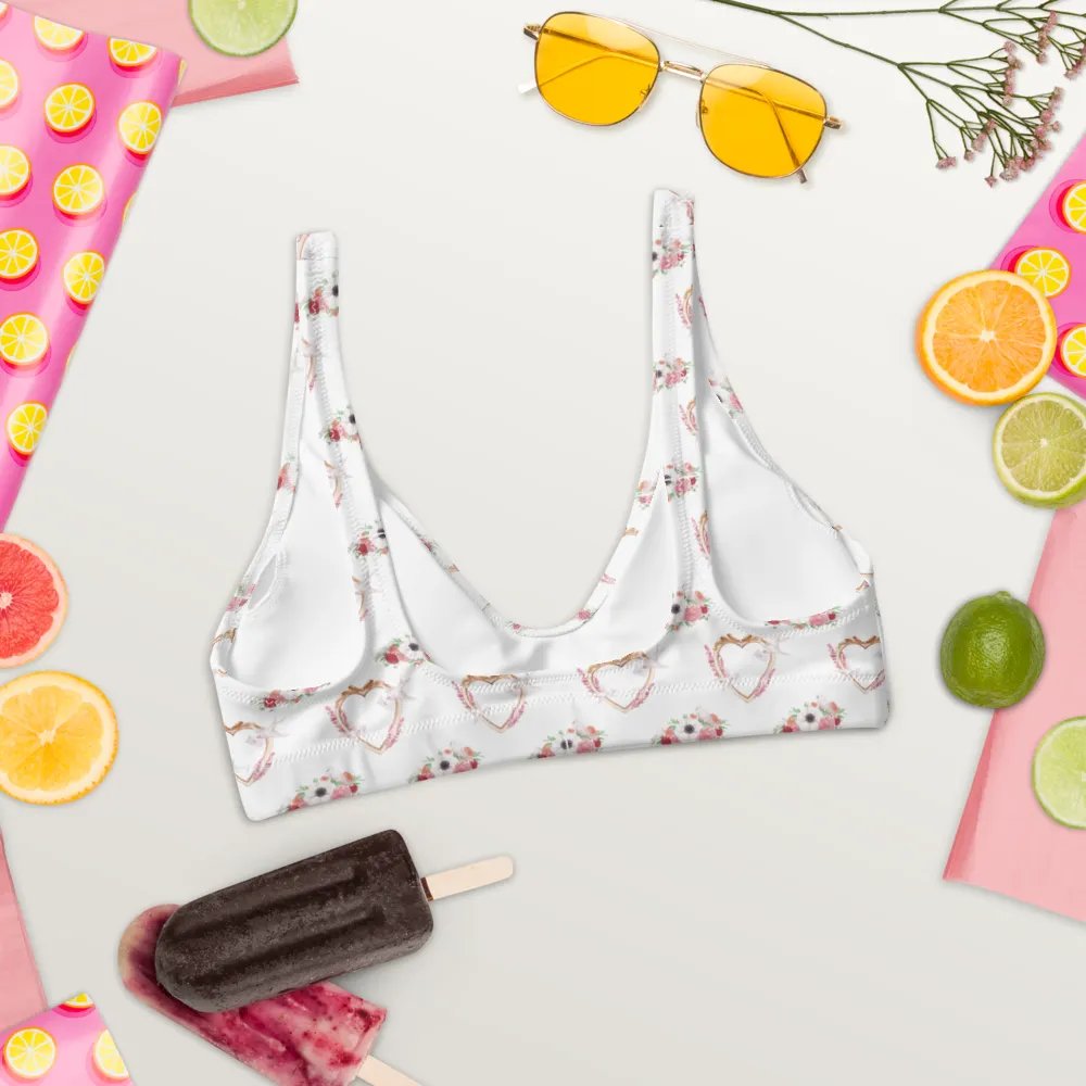 Watercolour Floral Pattern Padded Bikini Top - V4 product image (3)
