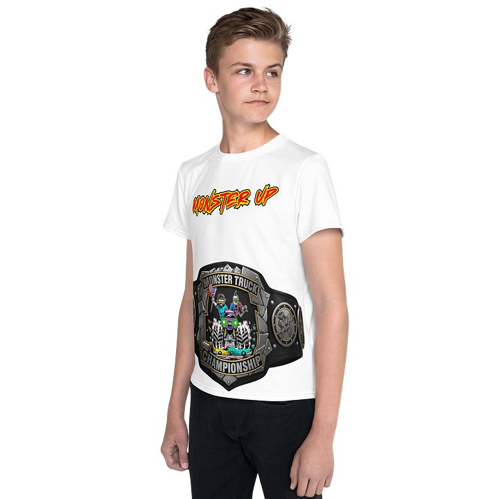 All-Over Print Youth Crew Neck T-Shirt : MONSTER UP CHAMPIONSHIP BELT product image (2)