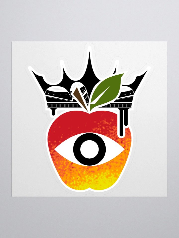 Crowned Apple LARGE (Color) ✦ Kiss Cut Stickers product image (1)