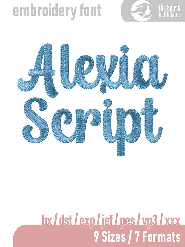 Alexia Bright Script Embroidery Font product image (1)