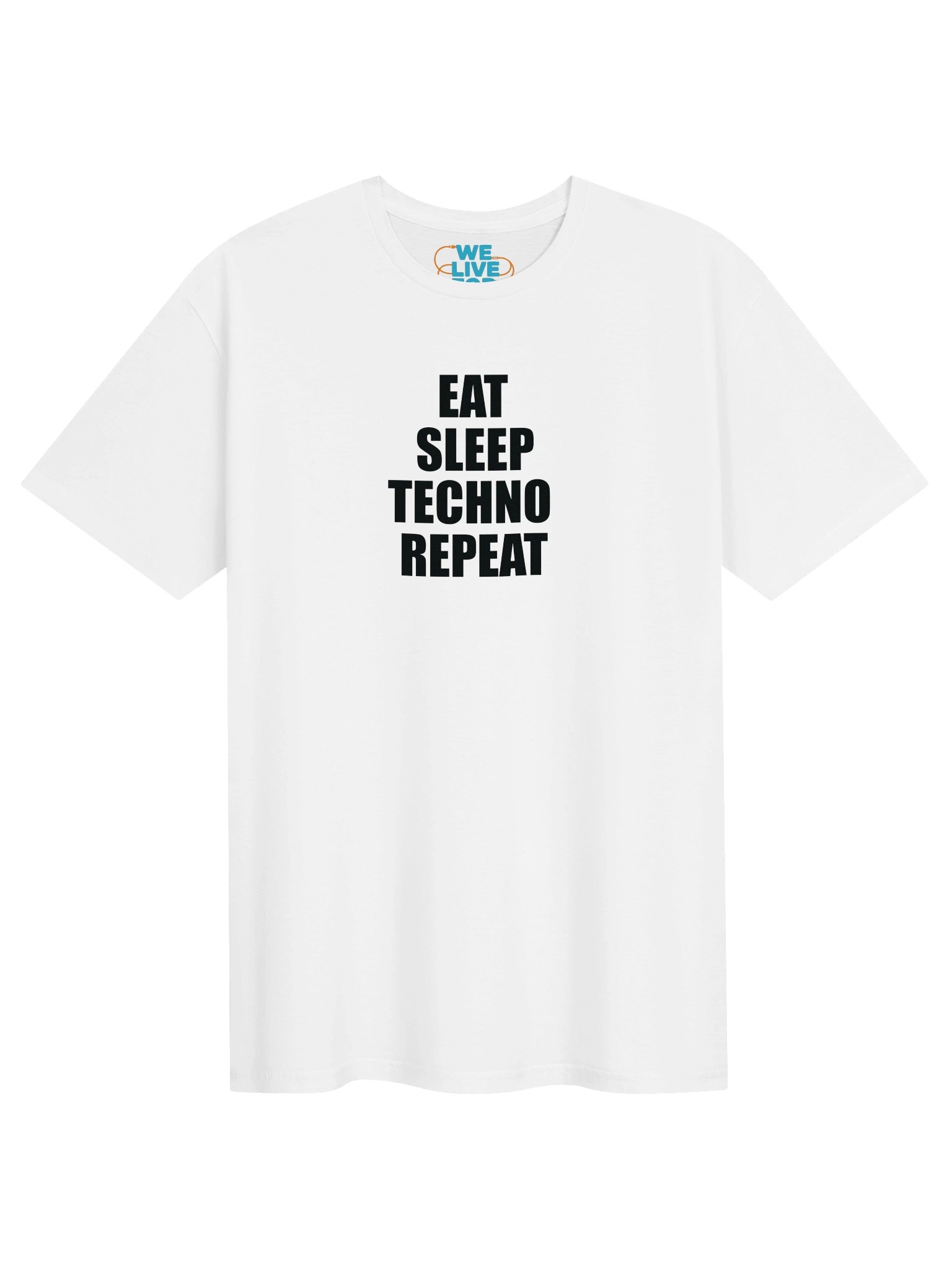 Eat Sleep Techno Repeat Black Logo Unisex T-shirt product image (1)