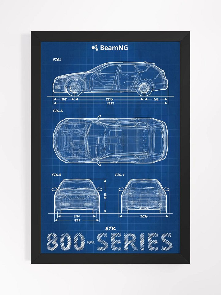 Framed Poster: ETK 800-Series Blueprint product image (1)