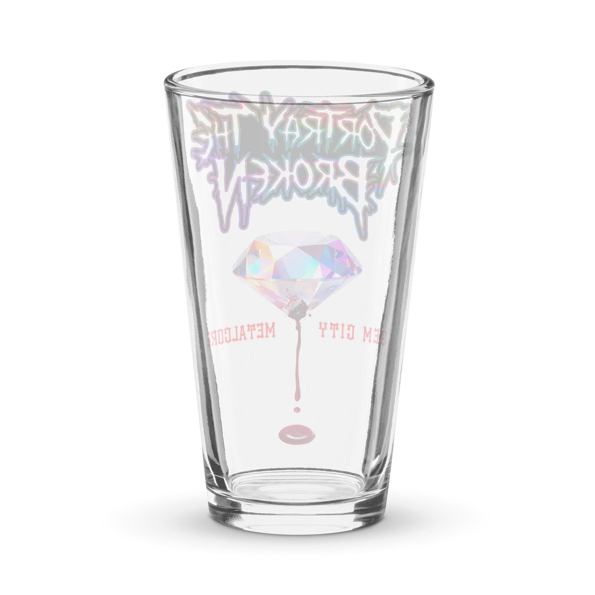 Portray the Broken Gem City Pint Glass product image (2)