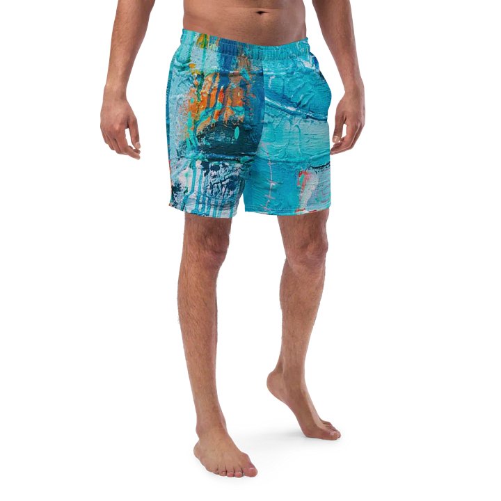 original painting by b. reters printed on men´s swimwear, beautiful blues product image (1)