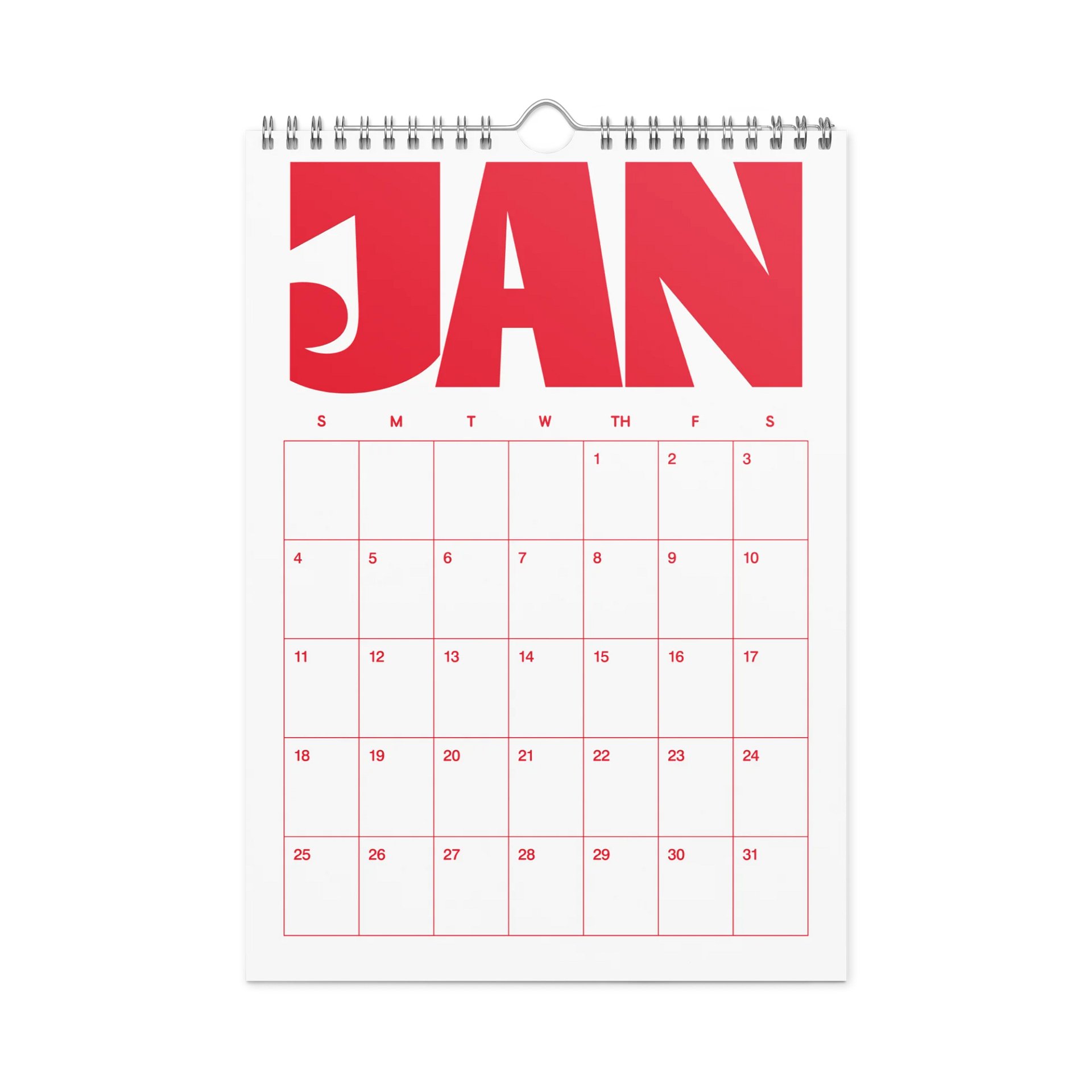 2026 Calendar (Sunday start date) product image (3)