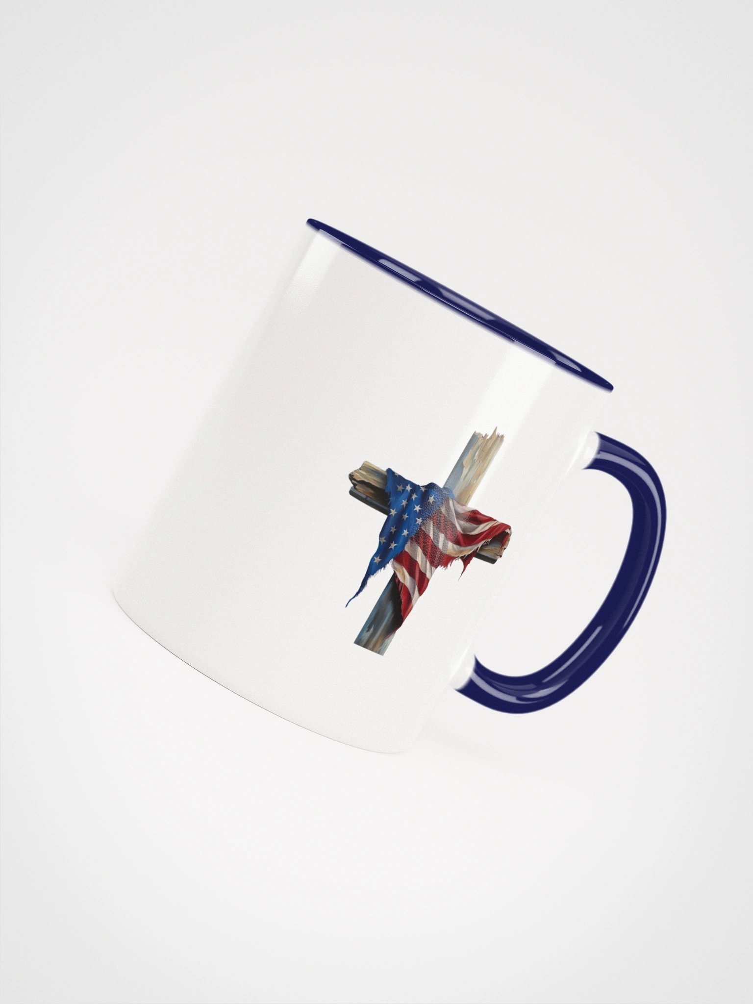 American Flag Cross Coffee Mug – Patriotic Faith Drinkware product image (4)