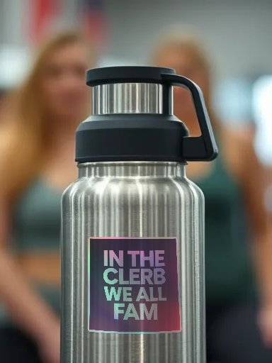 'IN THE CLERB WE ALL FAM Holographic Sticker Sheet product image (1)