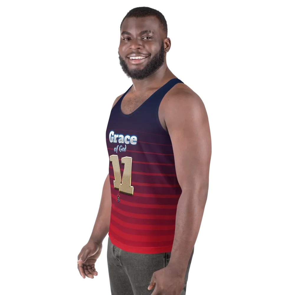 Purple and Burgundy Grace of God Men's Tank-top product image (2)