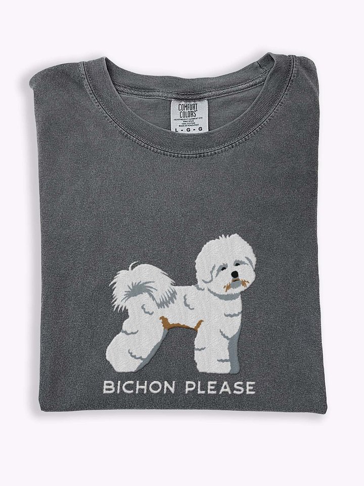Bichon Please T-Shirt(Embroidered) of a Bichon Frise product image (1)