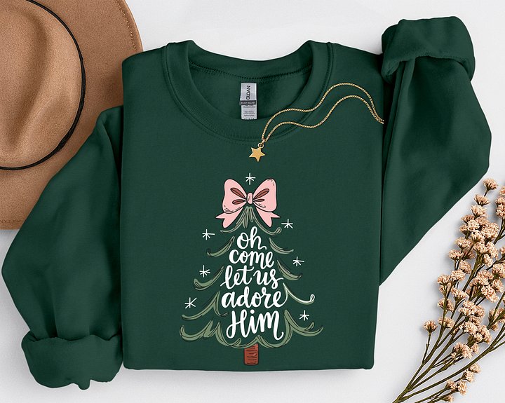Oh Come Let Us Adore Him Sweatshirt product image (1)
