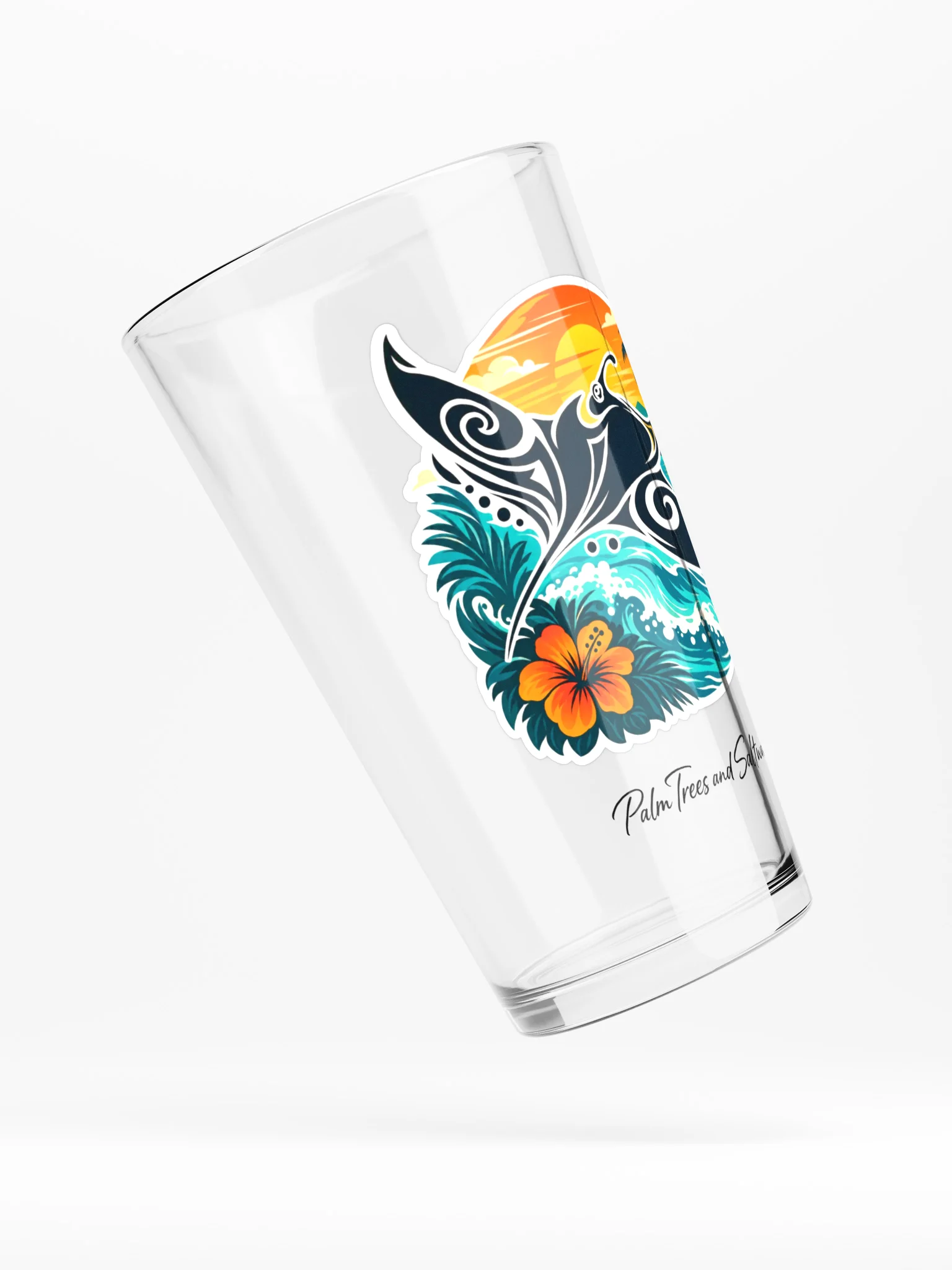 Manta Ray Paradise | Tropical Pint Glass product image (4)