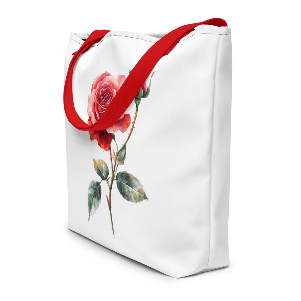 Blooming Red Rose Large Tote Bag product image (8)