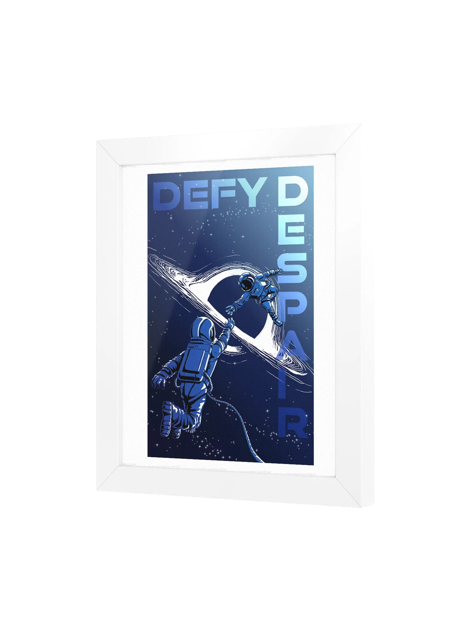 DEFY DESPAIR ASTRONAUTS framed poster (blue) product image (16)