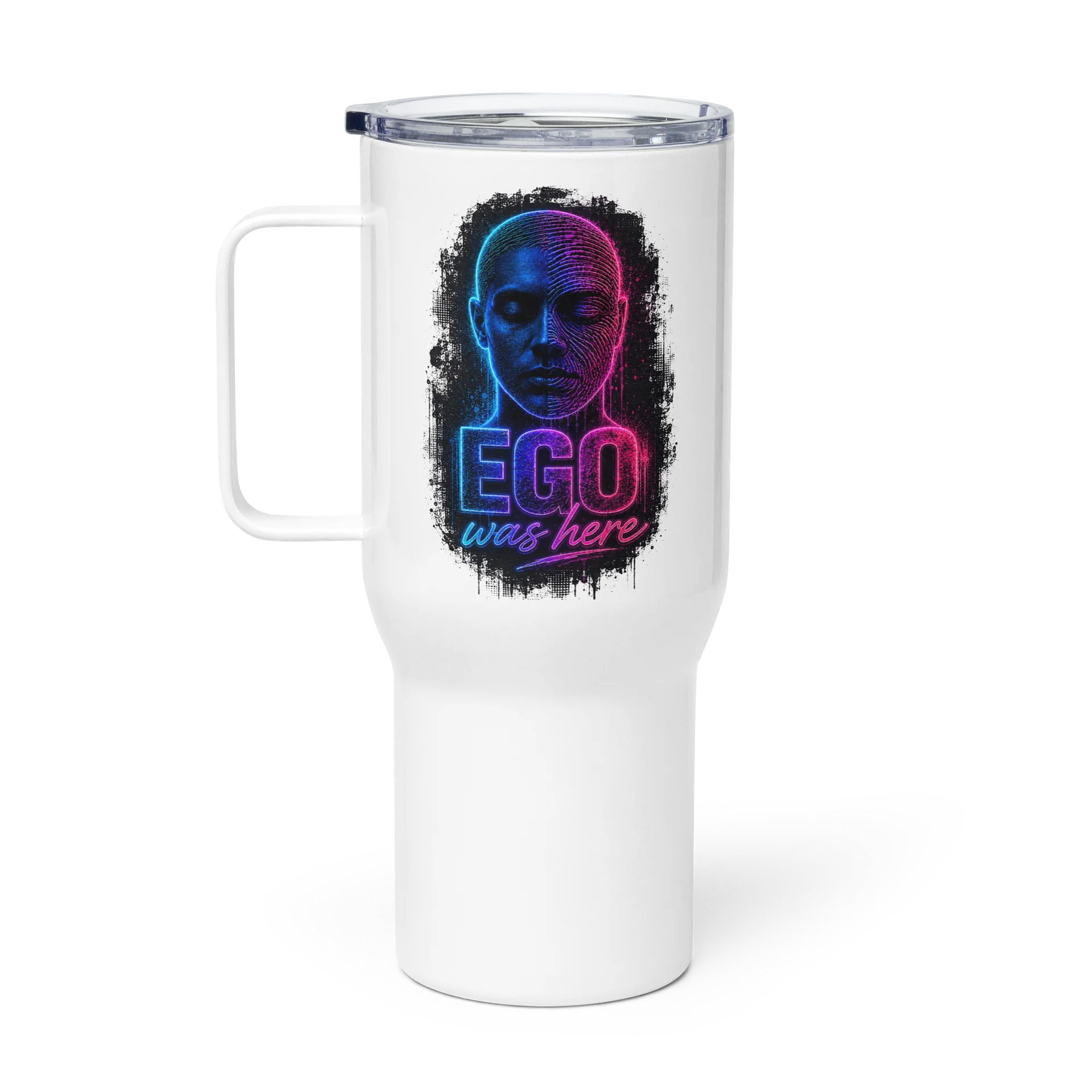 Neon Portrait Travel Mug with Handle product image (2)