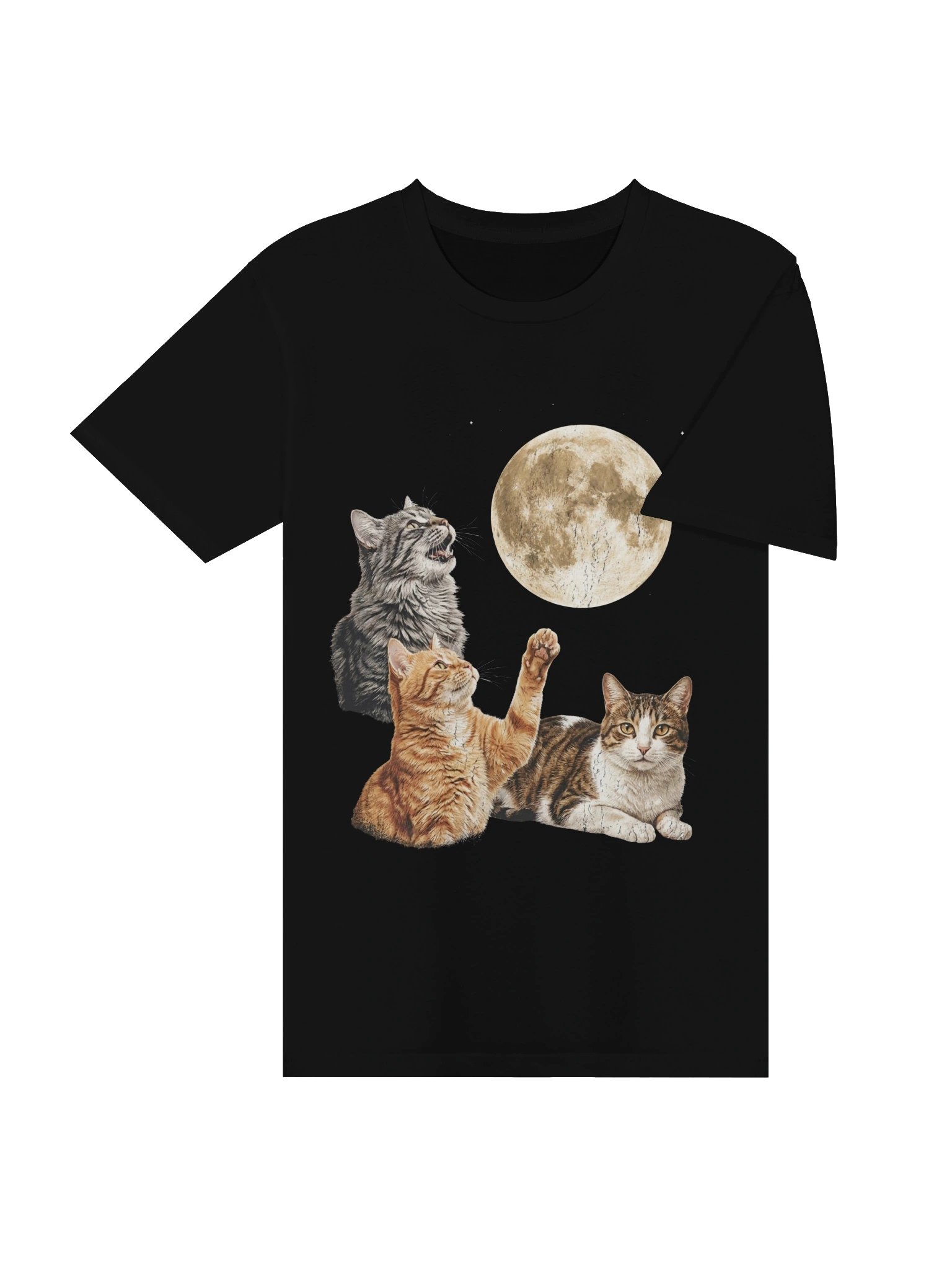 Moonlit Cats T-Shirt | Cute Vintage Cat Lover Graphic Tee product image (10)