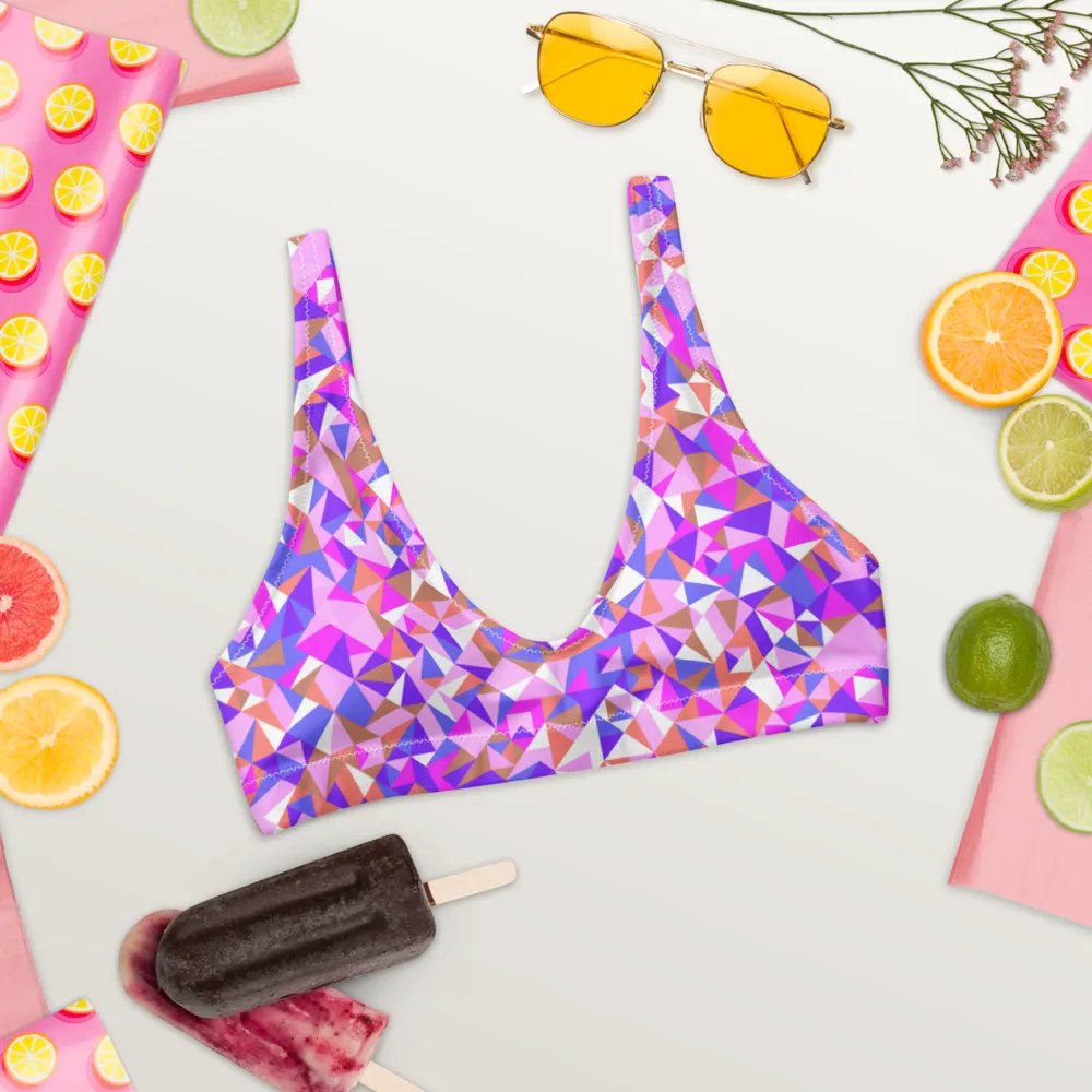 Colorful Vector Patterns Design Padded Bikini Top - v2 product image (6)