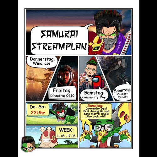 Diese Woche geht ab wie kaputte Schrauben!
Streamplan:
Do: Ich werde der König der Piraten in Windrose!
Fr: Directive 0420 - ...