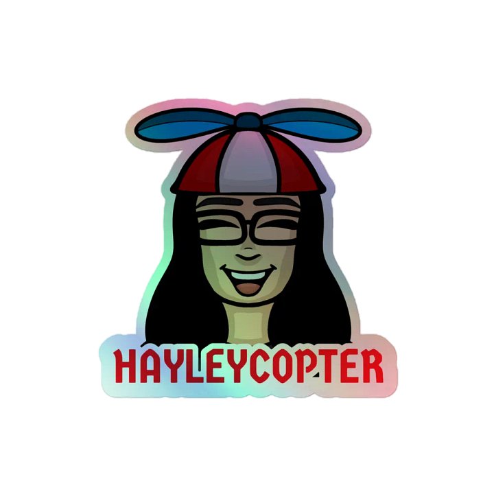 Hayley-Copter Holographic Sticker product image (1)
