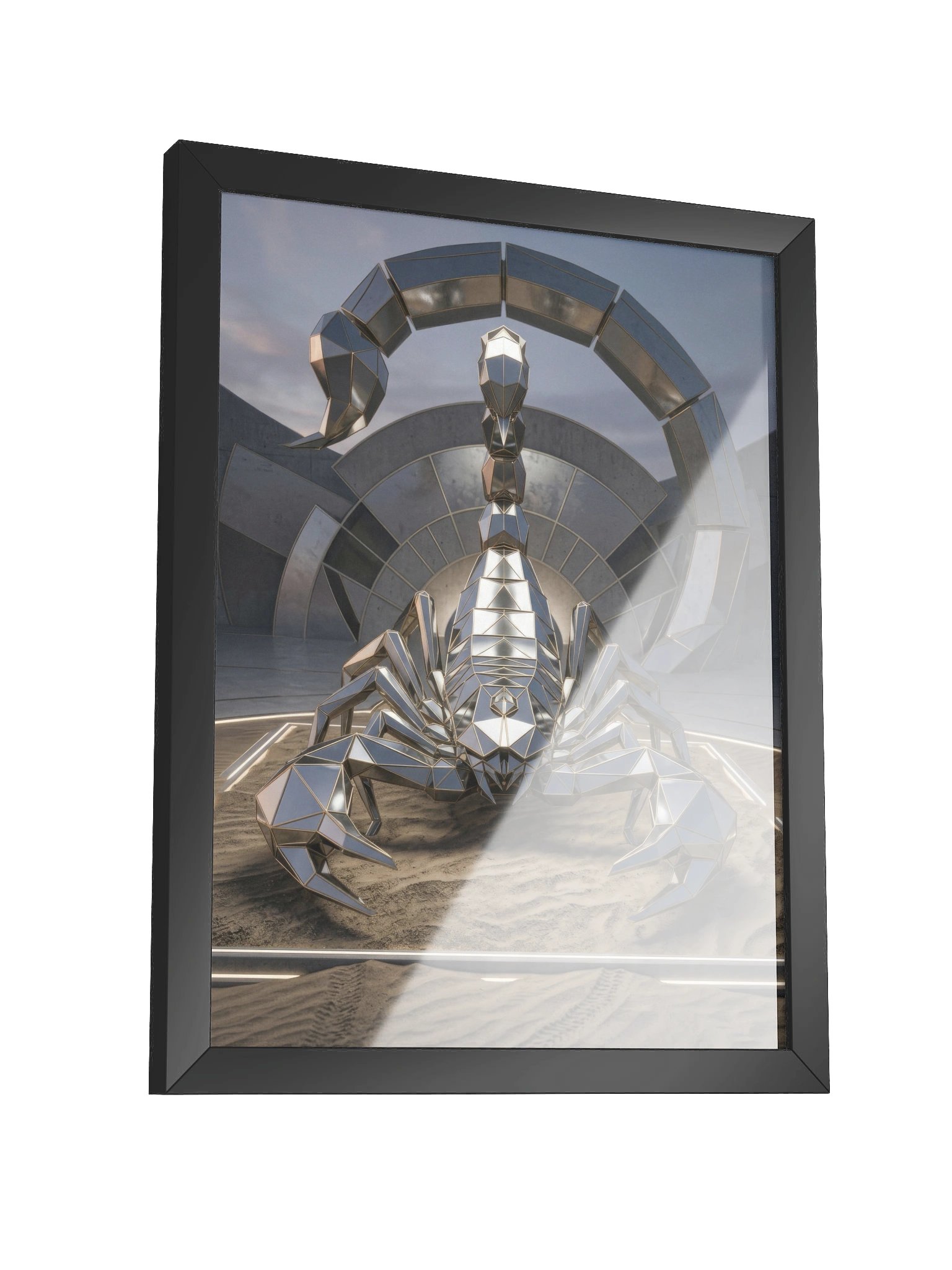 Geometric Scorpion Framed Poster - Neo-Deco Wall Art product image (3)