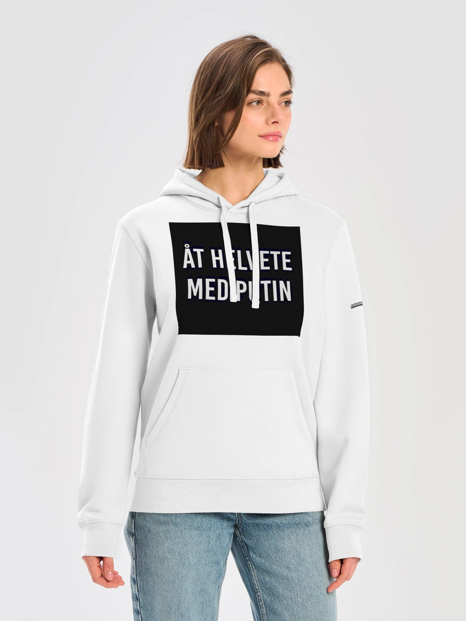 Åt helvete med Putin - Svart Bakgrund (Organic Premium Hoodie) product image (3)