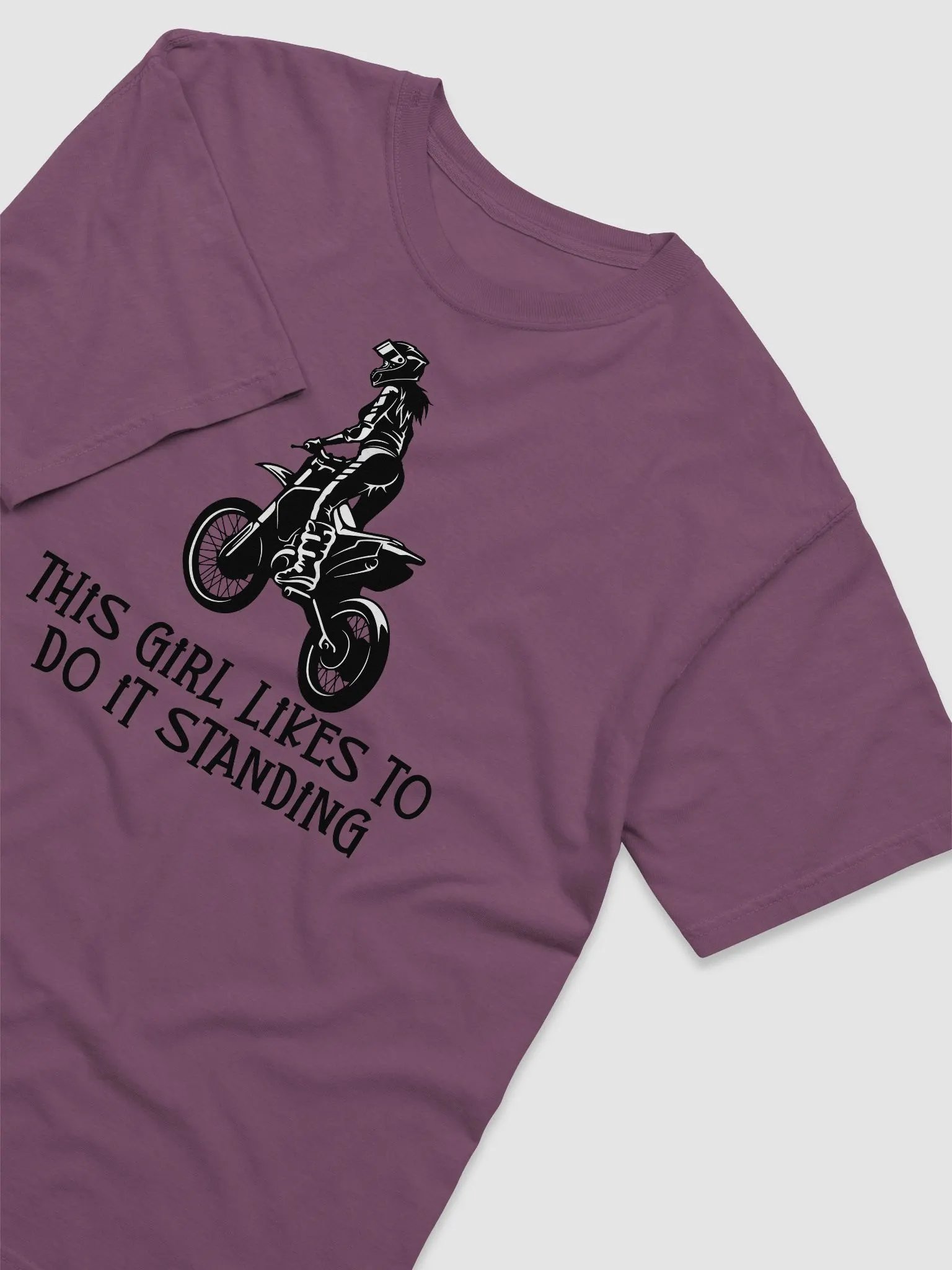 Standing girl on a dirtbike T-Shirt product image (3)