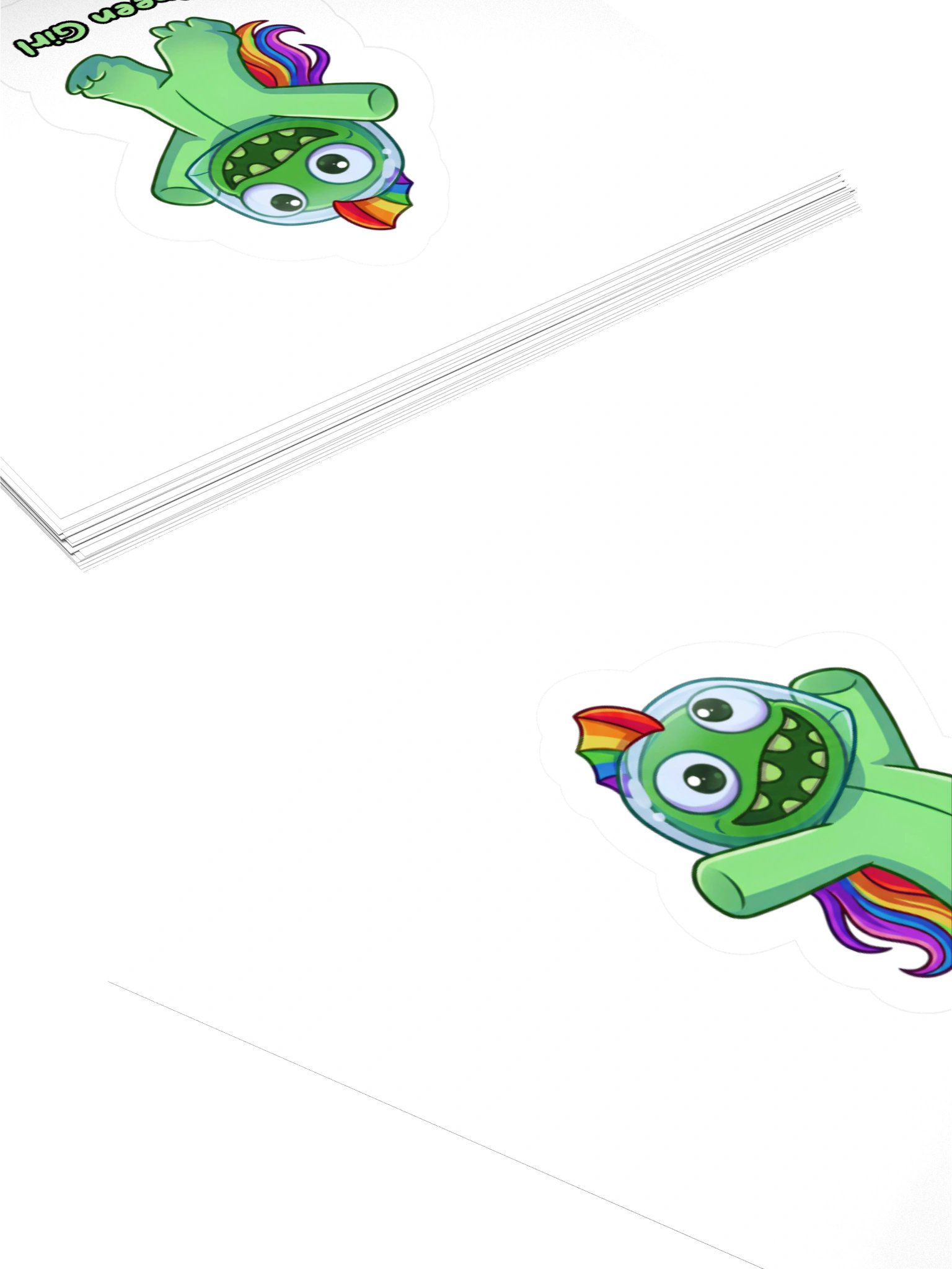 Green Girl Kiss-Cut Sticker product image (11)