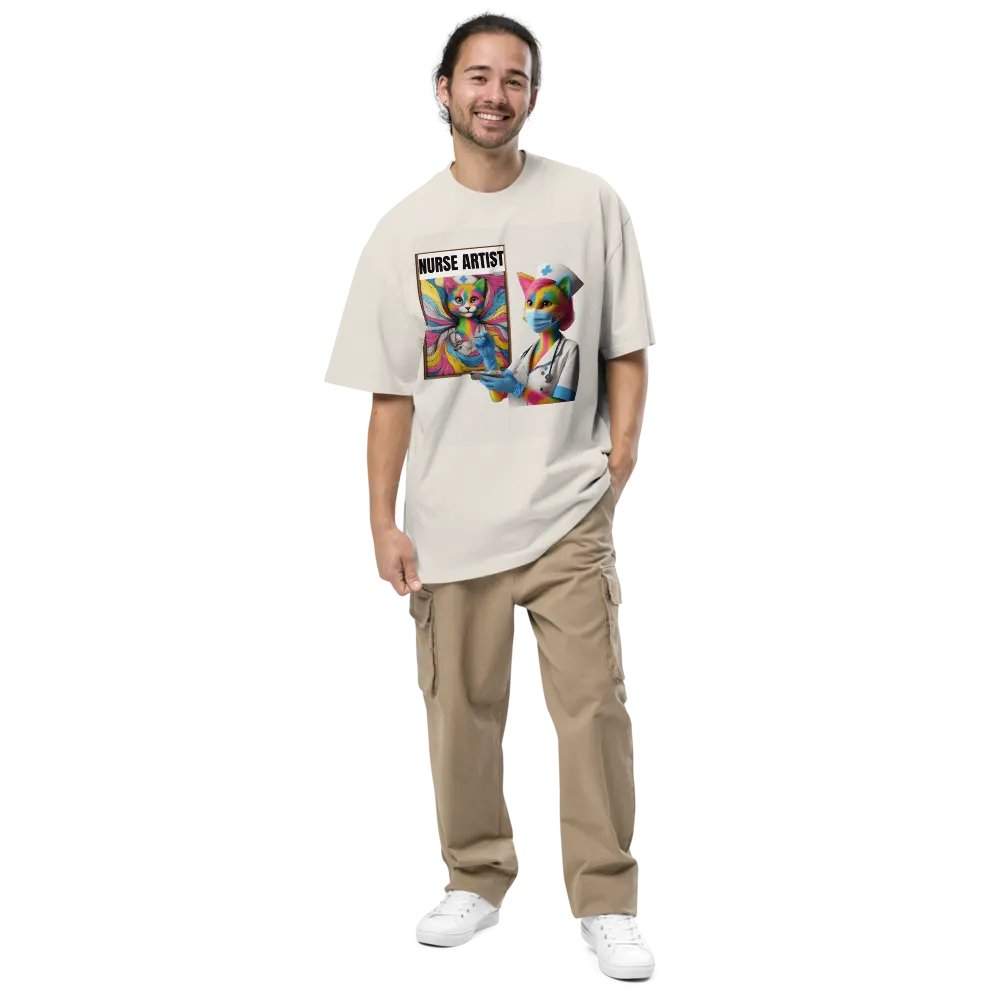 Rainbow Nurse Artist Faded T-Shirt product image (18)