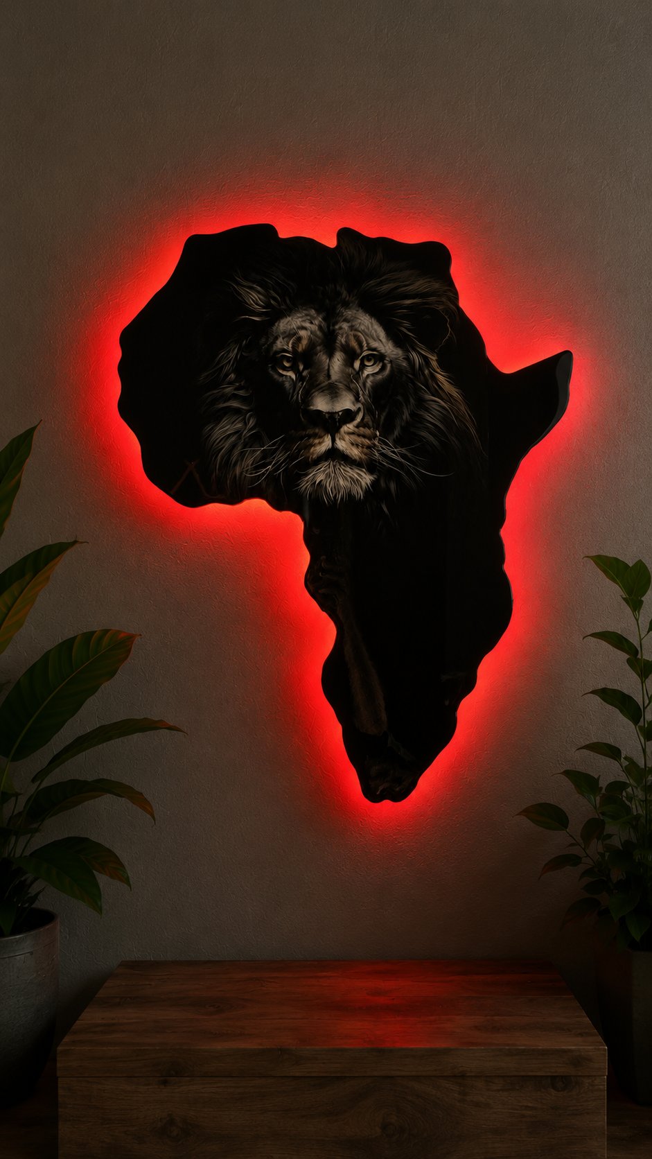 Majestic Africa Illuminating Wall Art | Lion Edition product image (2)