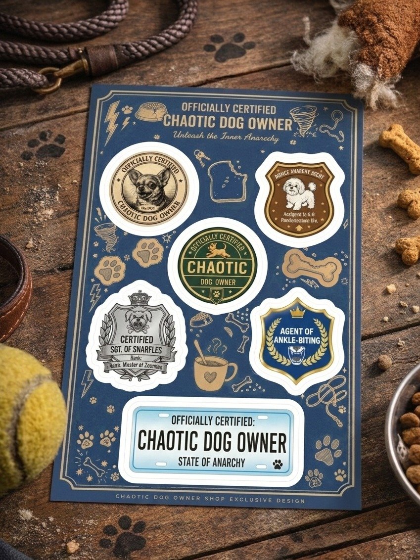 Official Chaotic Dog Owner Sticker Sheet product image (1)