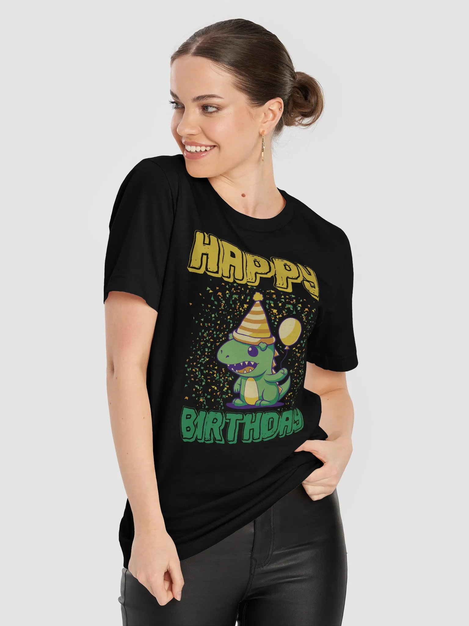 Happy Birthday (Cute Dinosaur With Balloon) T-Shirt product image (8)
