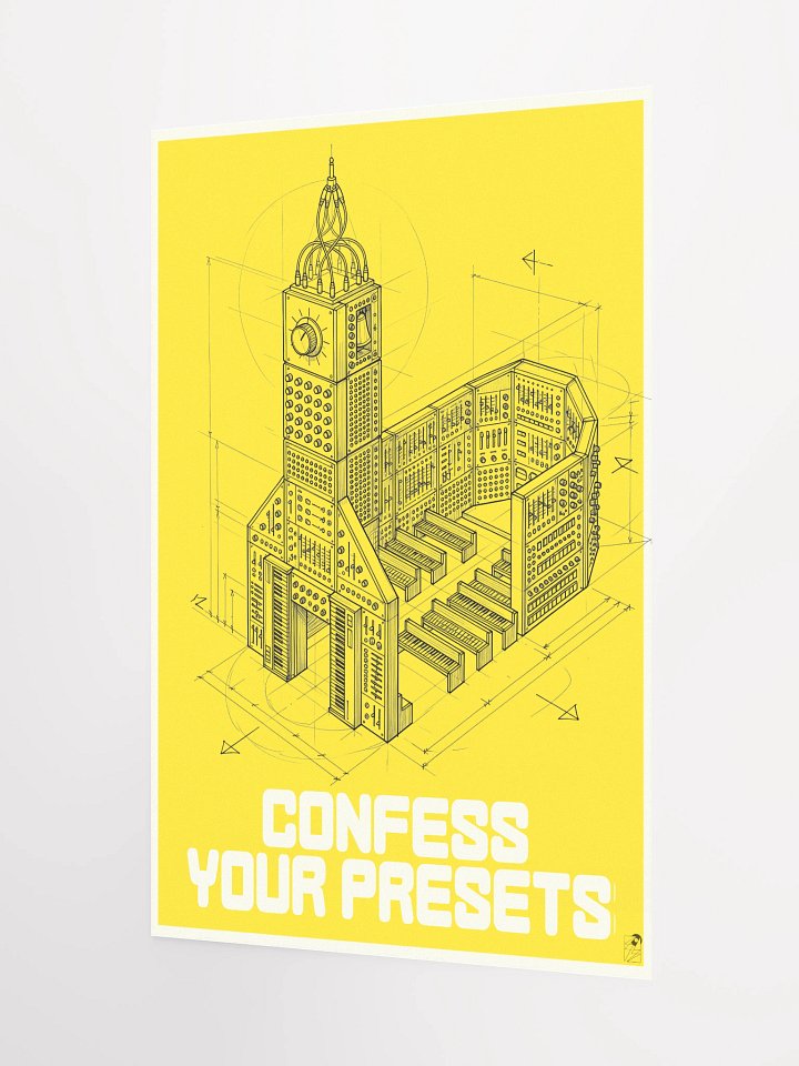 CONFESS YOUR PRESETS, by Frank Fonik, Techno EDM Matte Paper Poster product image (2)