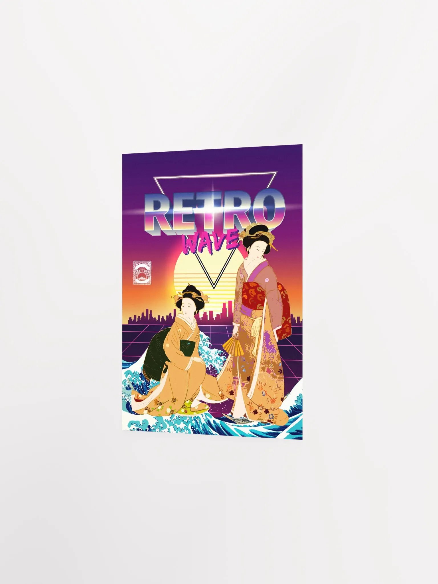 Synthwave Space: ukiyo-e [synthwave/vaporwave/cyberpunk] — aesthetic poster, retrowave poster, neon poster product image (8)