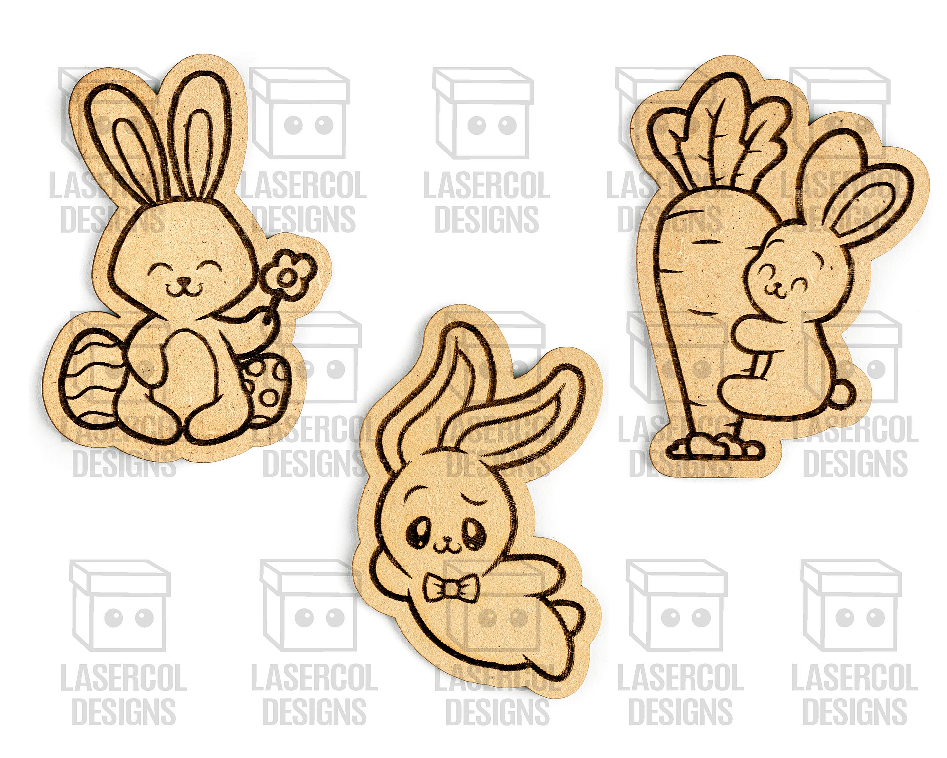 Easter Bunny Paint Kit DIY Cut Outs Set 3 - Laser Cut Files product image (10)