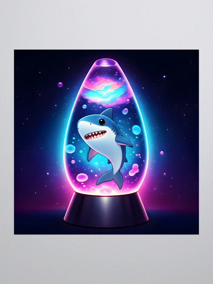 Shark Lava Lamp Kiss Cut Stickers product image (1)