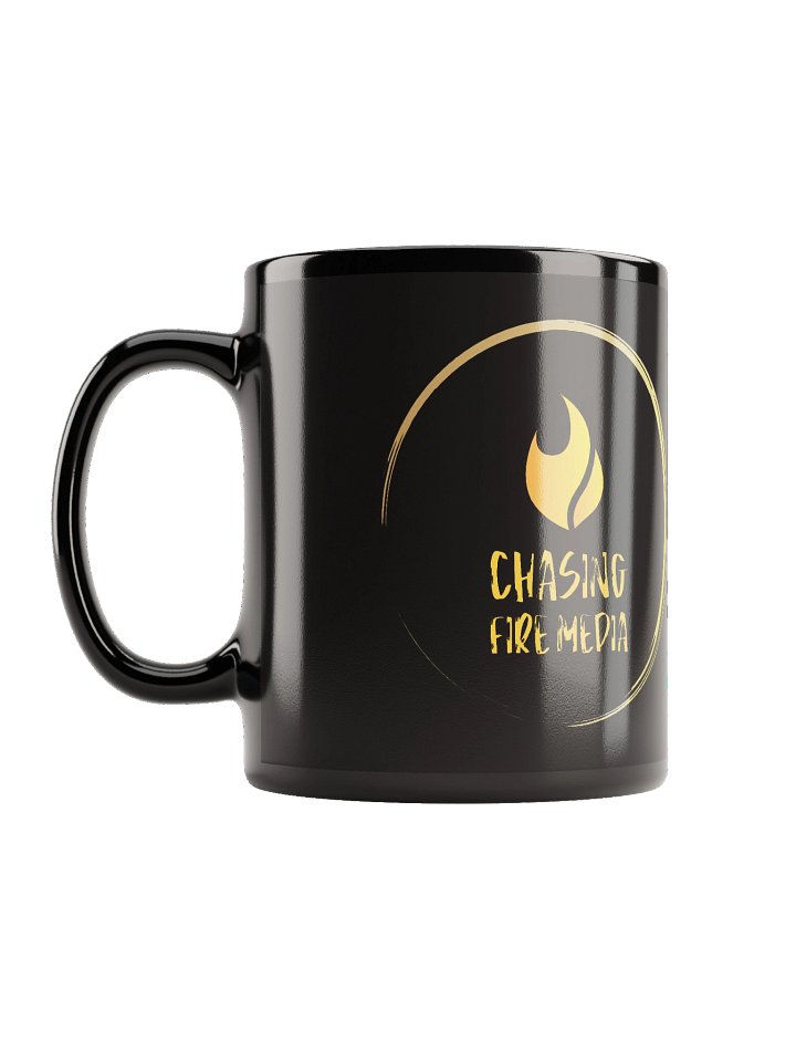 Chasing Fire Media Blk Mug - Gold emblem product image (1)