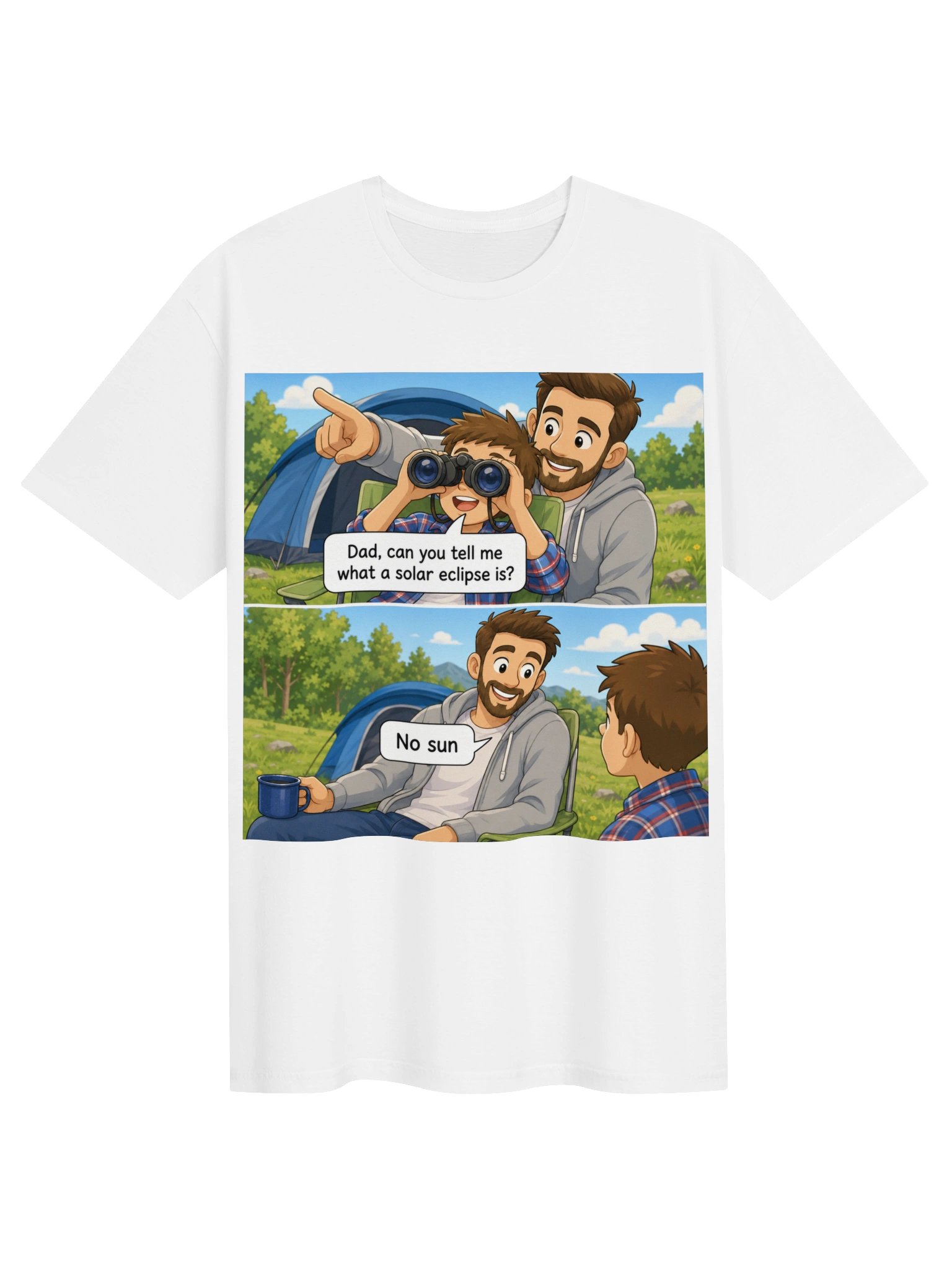No Sun – Funny Solar Eclipse Dad Joke T-Shirt product image (1)