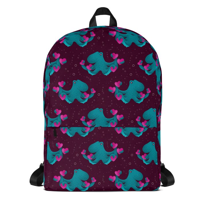 Octopus and Hearts Backpack product image (1)