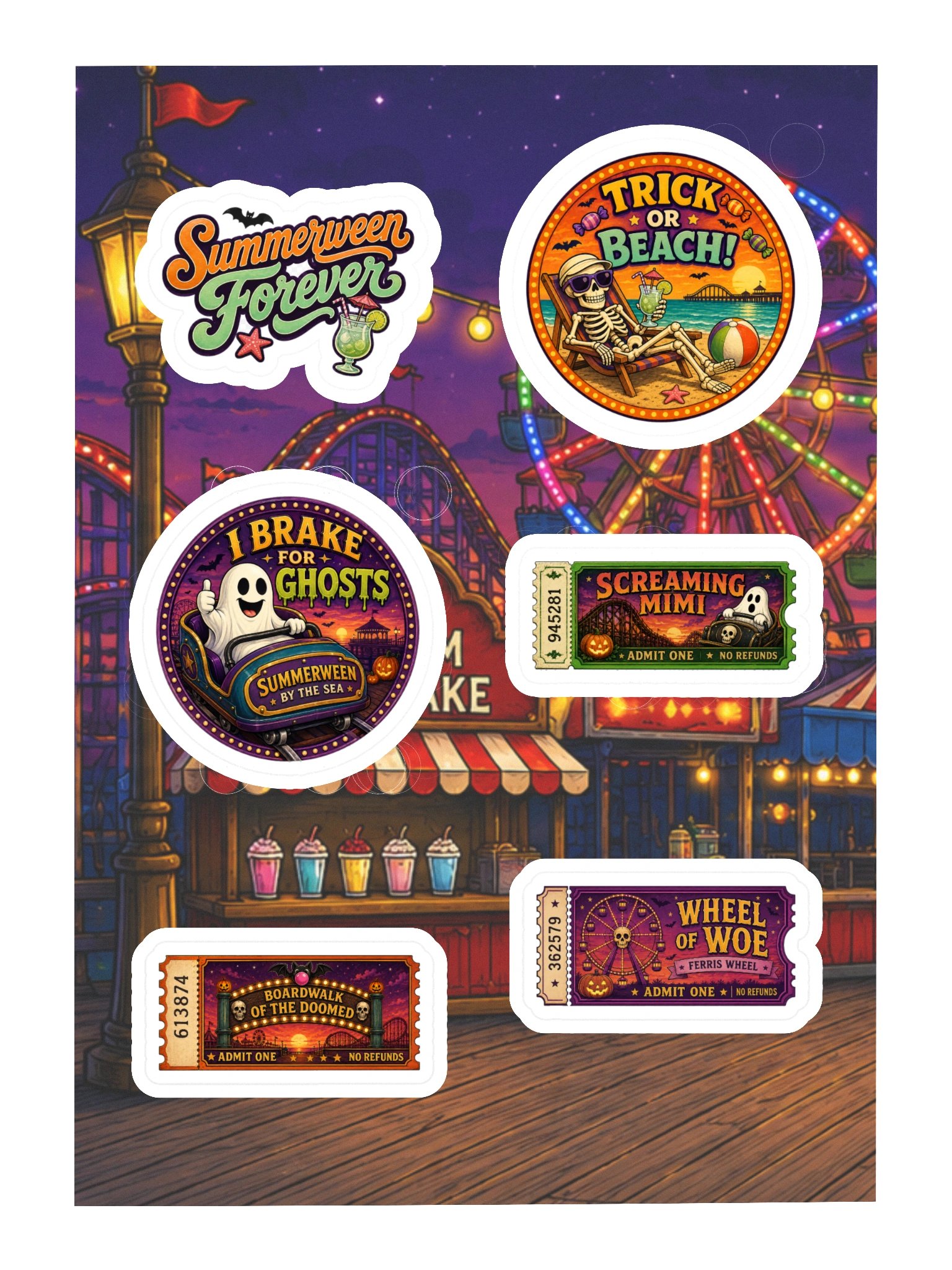 Summerween By The Sea Souvenir Sticker Sheet product image (3)