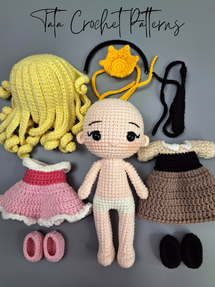 PDF -♡- Doll Dress Up & Transformation -♡- Princess Amigurumi Crochet Pattern product image (2)