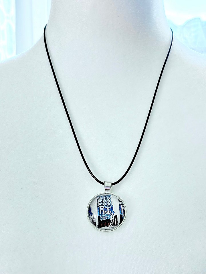 MFD-00044 | Rhode Island Hope | Handmade Pendant Necklace on a Faux Leather Cord | by Monique Faella Designs™ product image (2)