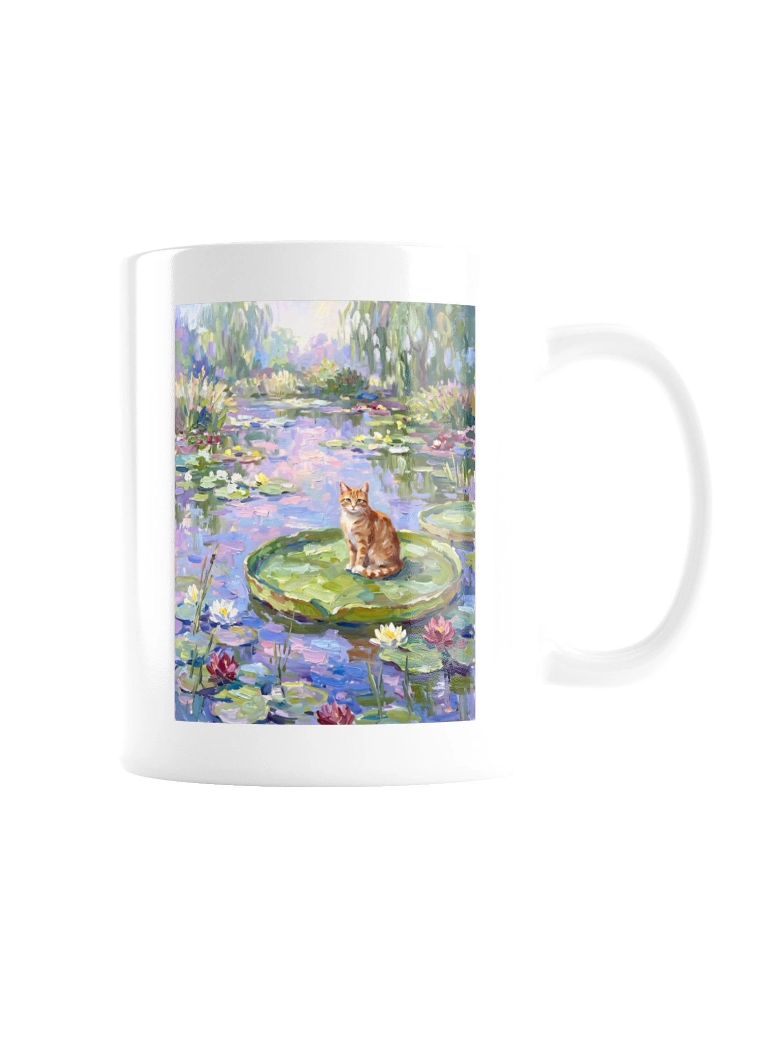Water Lilies Cat Mug product image (3)
