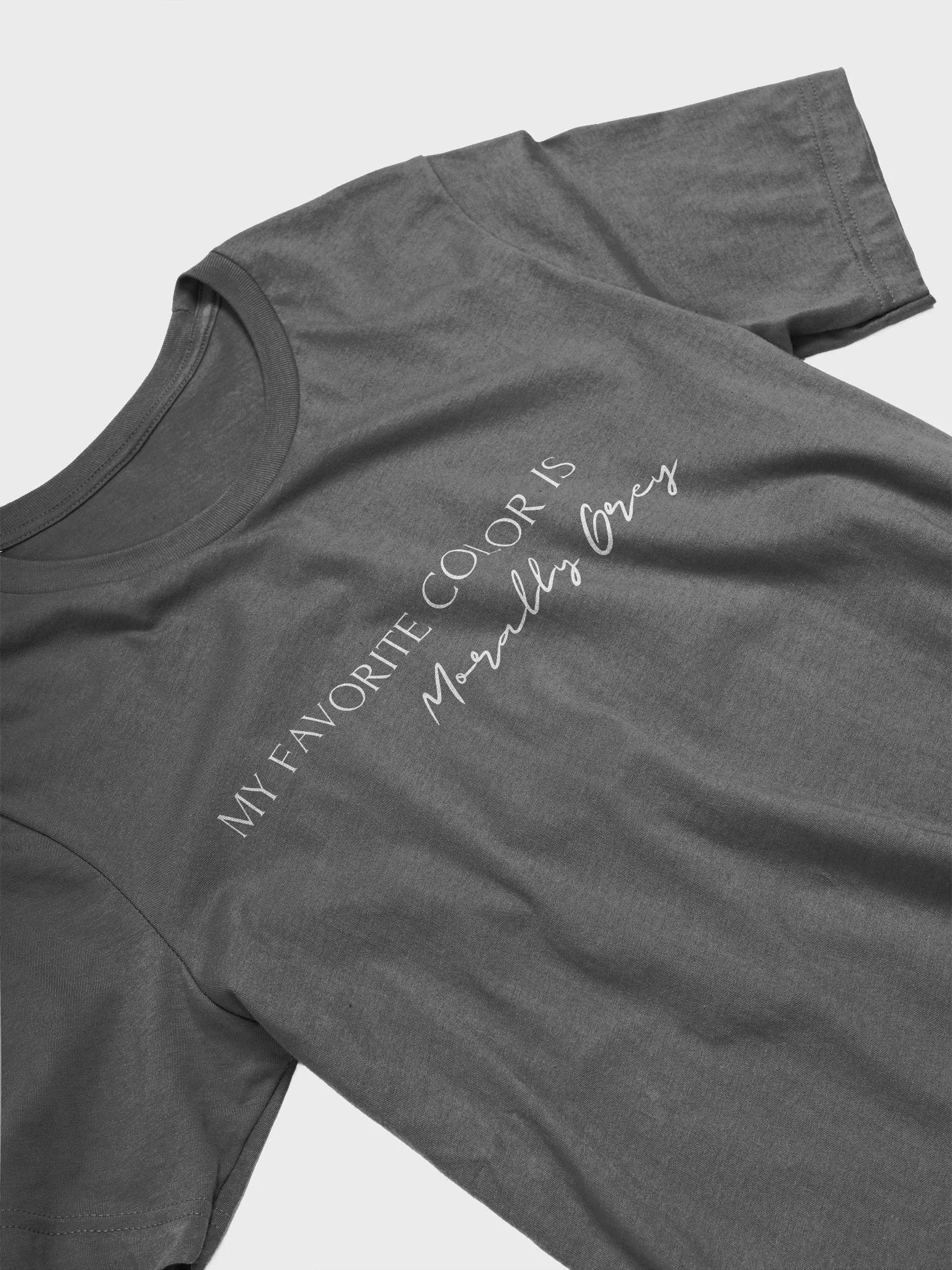 Morally Grey Shirt White Font - Anders product image (3)