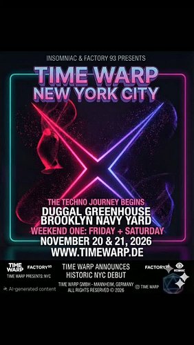 Just Announced 🚨 @insomniacevents @thefactory93 @time_warp_official @time_warp_us Annouces NYC Dates and new warehouse locati...