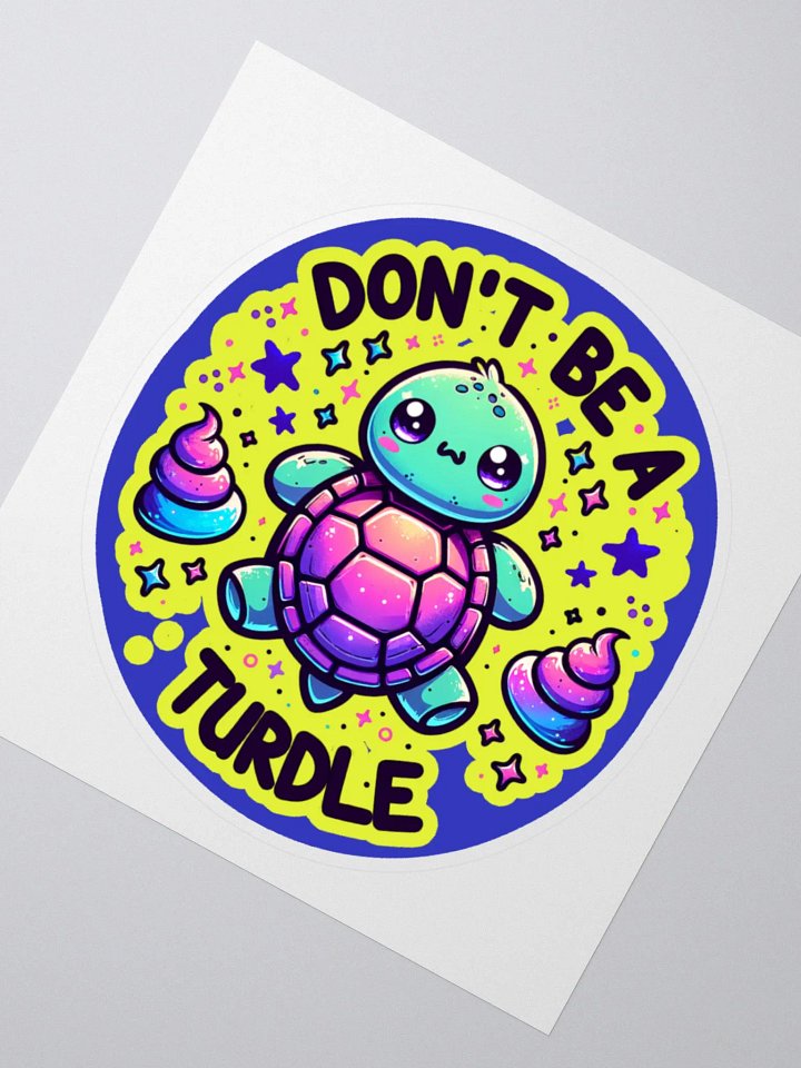 Sparkling Turtle Kiss Cut Sticker product image (2)