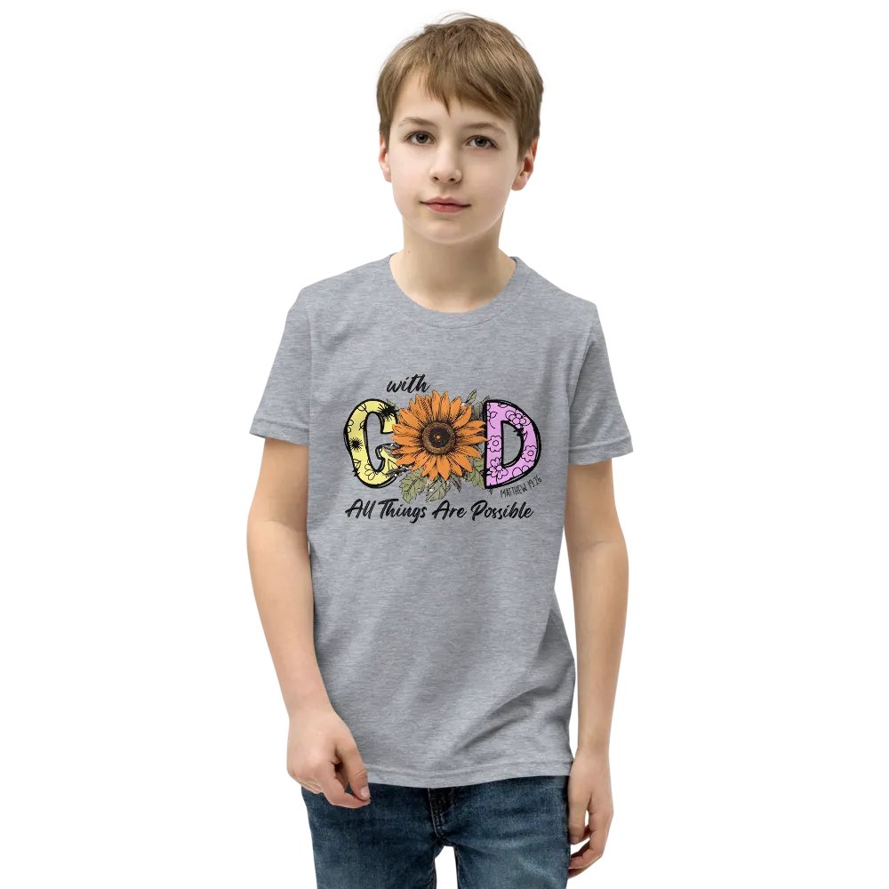 Radiant Faith: 'With GOD' Youth T-Shirt product image (2)