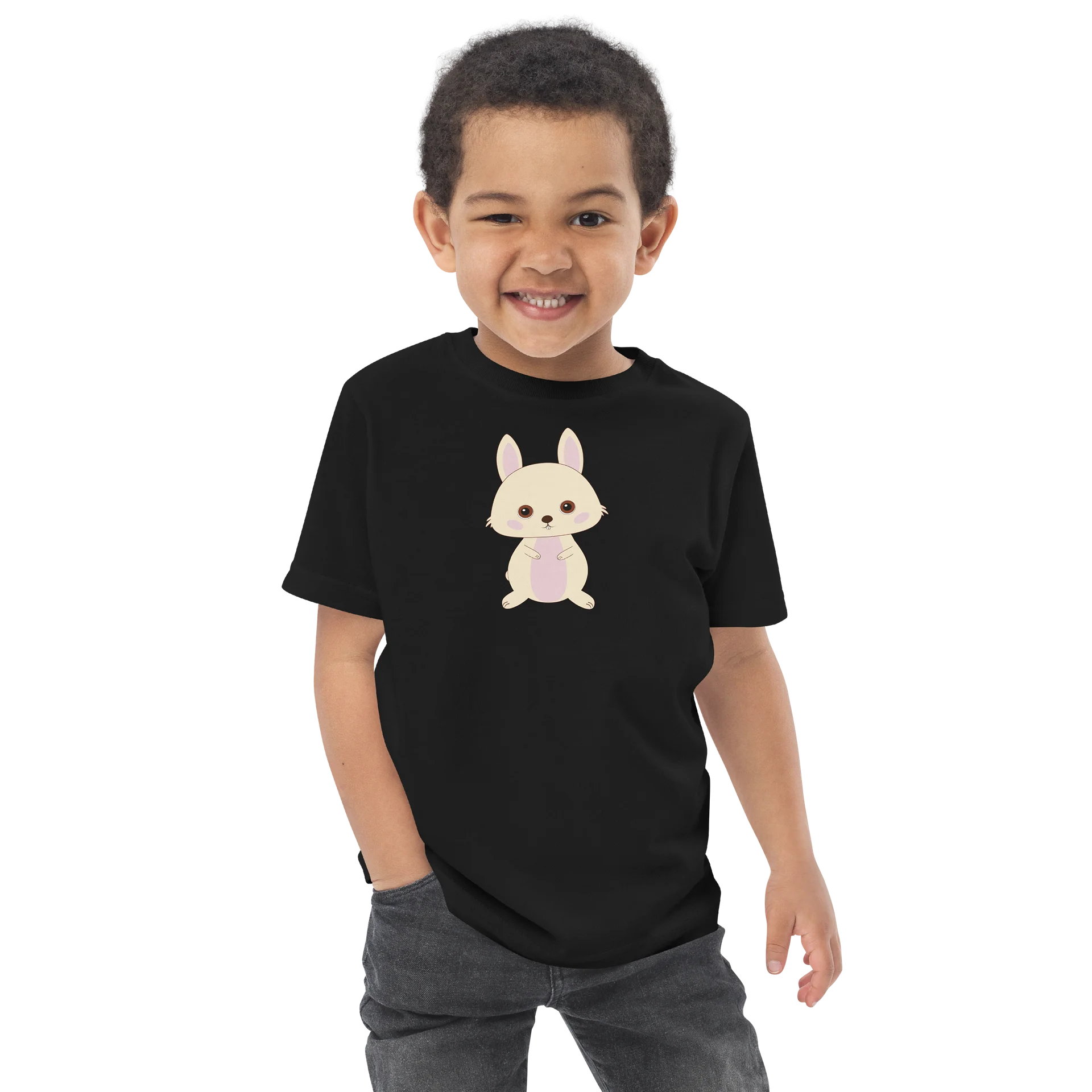 Sitting Woodland Friend Bunny Jersey T-Shirt product image (4)