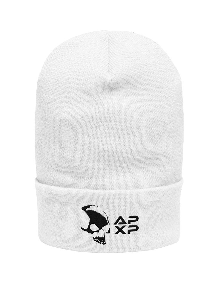 Armada Skull APXP Yupoong Cuffed White Beanie product image (1)