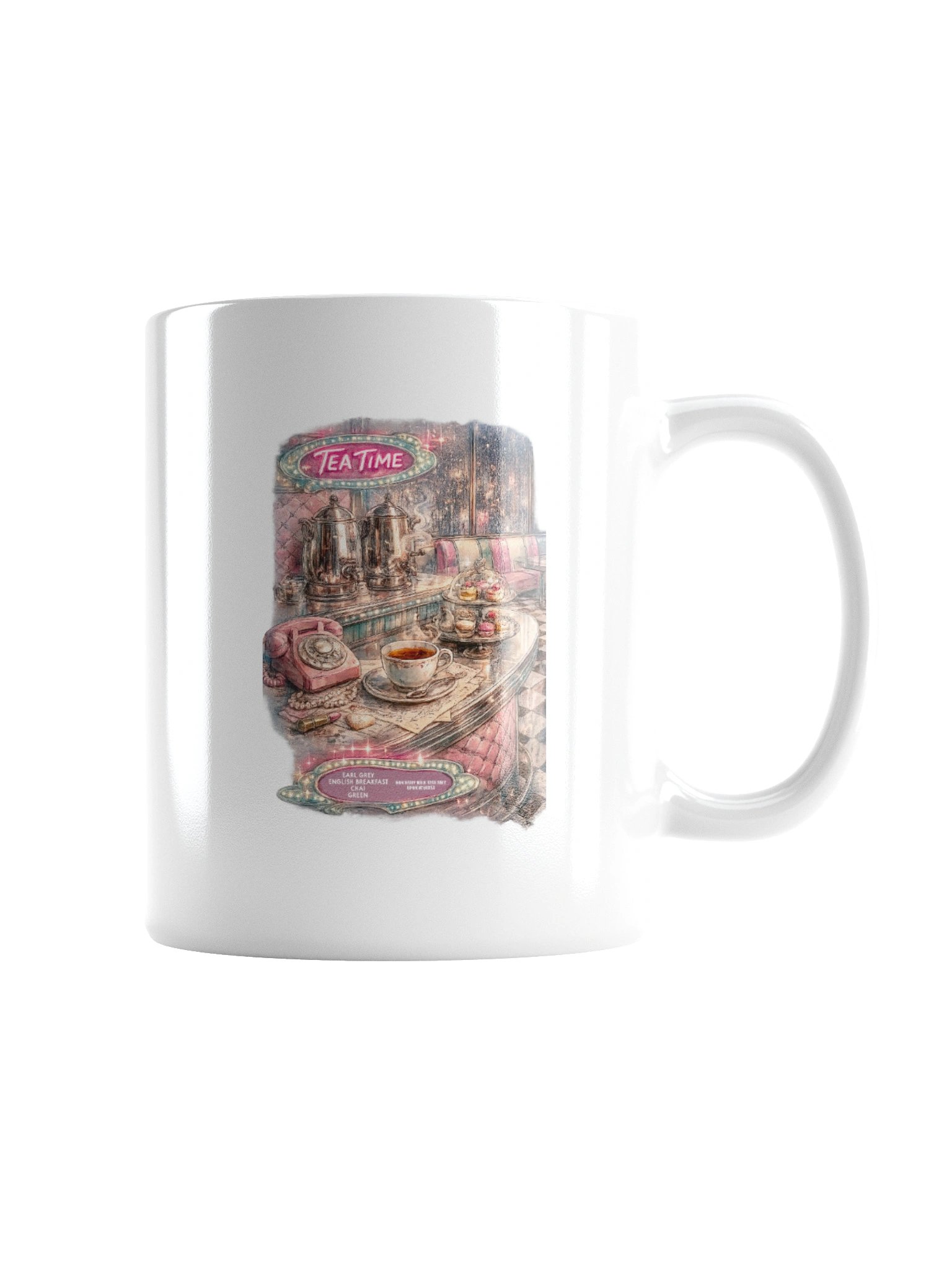1950's Diner Tea Time Ceramic Mug product image (7)